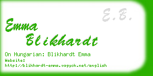 emma blikhardt business card